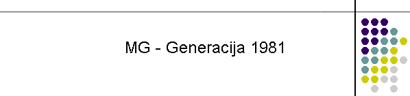 MG - Generacija 1981